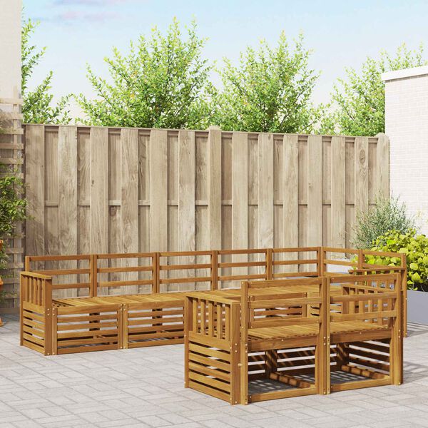 vidaXL &Sigma;&epsilon;&tau; &Kappa;&alpha;&nu;&alpha;&pi;έ 8 pcs &Phi;&upsilon;&sigma;&iota;&kappa;ό &Sigma;&tau;&epsilon;&rho;&epsilon;ό &Xi;ύ&lambda;&omicron; &Alpha;&kappa;&alpha;&kappa;ί&alpha;&sigmaf;