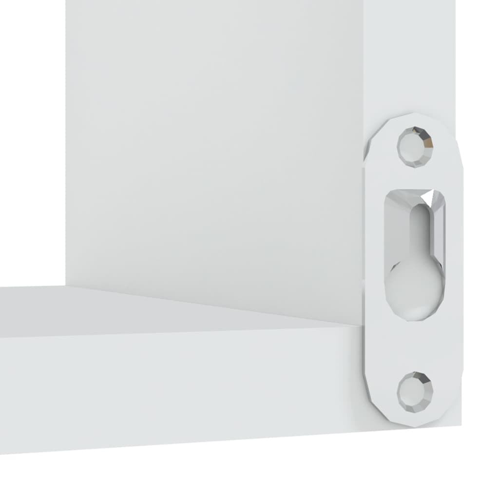 vidaXL Γωνιακές Ραφιέρες Τοίχου 2 τεμ. Λευκές 40x40x50 εκ. Επεξ. Ξύλο