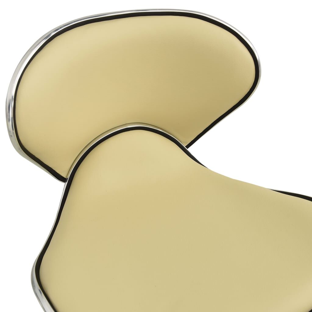 323677 vidaXL Salon Spa Stool Cream Faux Leather
