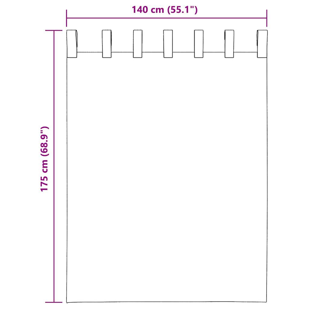 vidaXL Κουρτίνες Voile με βρόχους 2 τεμάχια Λευκό 140x175 cm