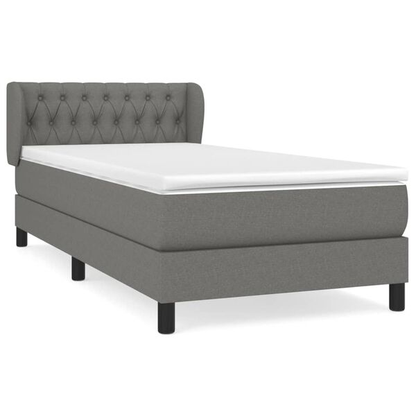 vidaXL &Kappa;&rho;&epsilon;&beta;ά&tau;&iota; Boxspring &mu;&epsilon; &Sigma;&tau;&rho;ώ&mu;&alpha; &Sigma;&kappa;&omicron;ύ&rho;&omicron; &Gamma;&kappa;&rho;&iota; 90x190 &epsilon;&kappa;. &Upsilon;&phi;&alpha;&sigma;&mu;ά&tau;&iota;&nu;&omicron;