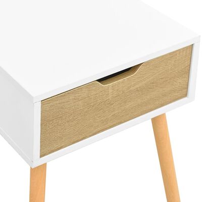 vidaXL Κομοδίνο Λευκό / Sonoma Δρυς 40 x 40 x 56 εκ. από Μοριοσανίδα