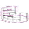 vidaXL Κρεβάτι Βιβλιοθήκη Χωρίς Στρώμα 140x190 εκ Μασίφ Ξύλο Πεύκου