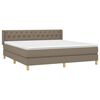 vidaXL &Kappa;&rho;&epsilon;&beta;ά&tau;&iota; Boxspring &mu;&epsilon; &Sigma;&tau;&rho;ώ&mu;&alpha; Taupe 160x200 &epsilon;&kappa;. &Upsilon;&phi;&alpha;&sigma;&mu;ά&tau;&iota;&nu;&omicron;