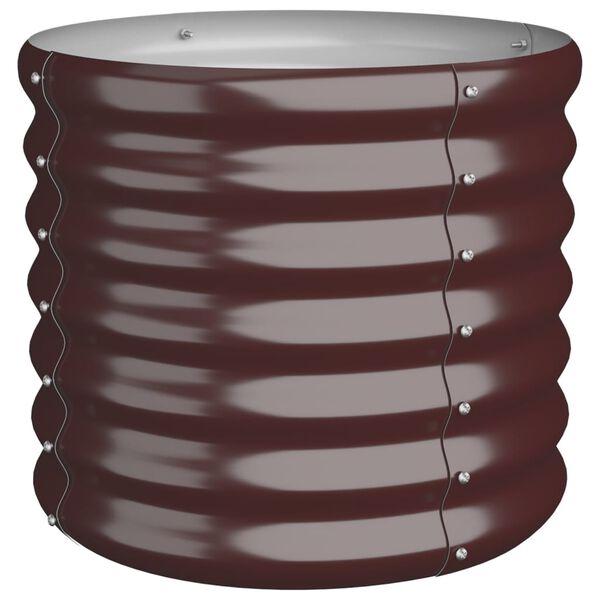 vidaXL Ζαρντινιέρα Καφέ 40x40x36 εκ. Ατσάλι με Ηλεκτρ. Βαφή Πούδρας
