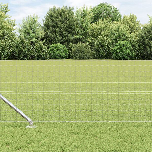 vidaXL Πό posts φράχτη 7 pcs Ασημί Ø32mm 120 εκ Γαλβανισμένος χάλυβας