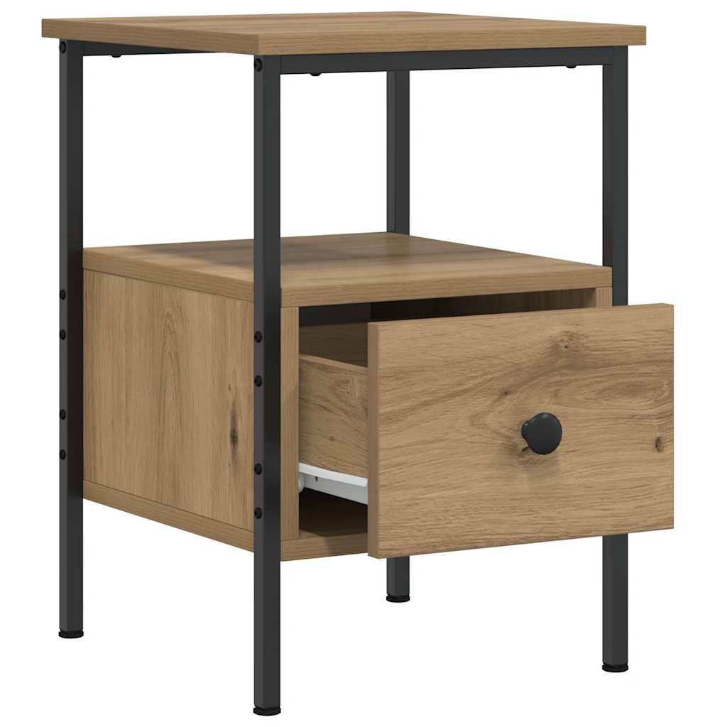 vidaXL Κομοδίνα 2 τεμάχια Artisan Oak 34x36x50 cm Κατασκευασμένο ξύλο