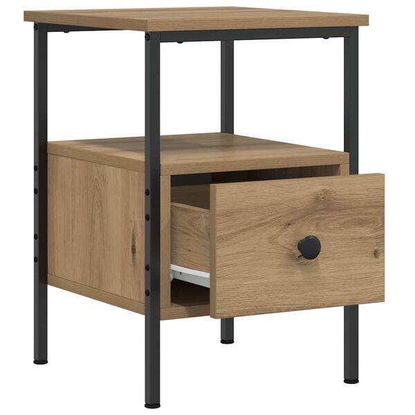vidaXL Κομοδίνα 2 τεμάχια Artisan Oak 34x36x50 cm Κατασκευασμένο ξύλο