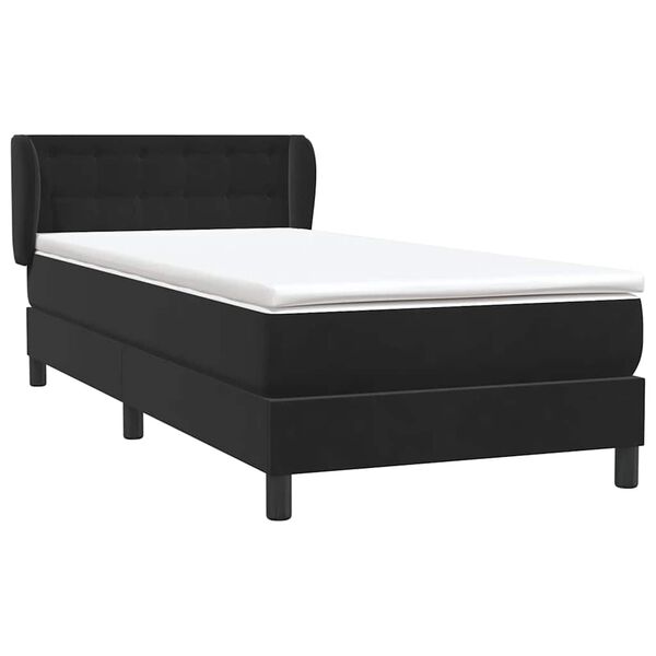 vidaXL &Kappa;&rho;&epsilon;&beta;ά&tau;&iota; Boxspring &mu;&epsilon; &Sigma;&tau;&rho;ώ&mu;&alpha; &Mu;&alpha;ύ&rho;&omicron; 80x220 &epsilon;&kappa;. &Beta;&epsilon;&lambda;&omicron;ύ&delta;&iota;&nu;&omicron;