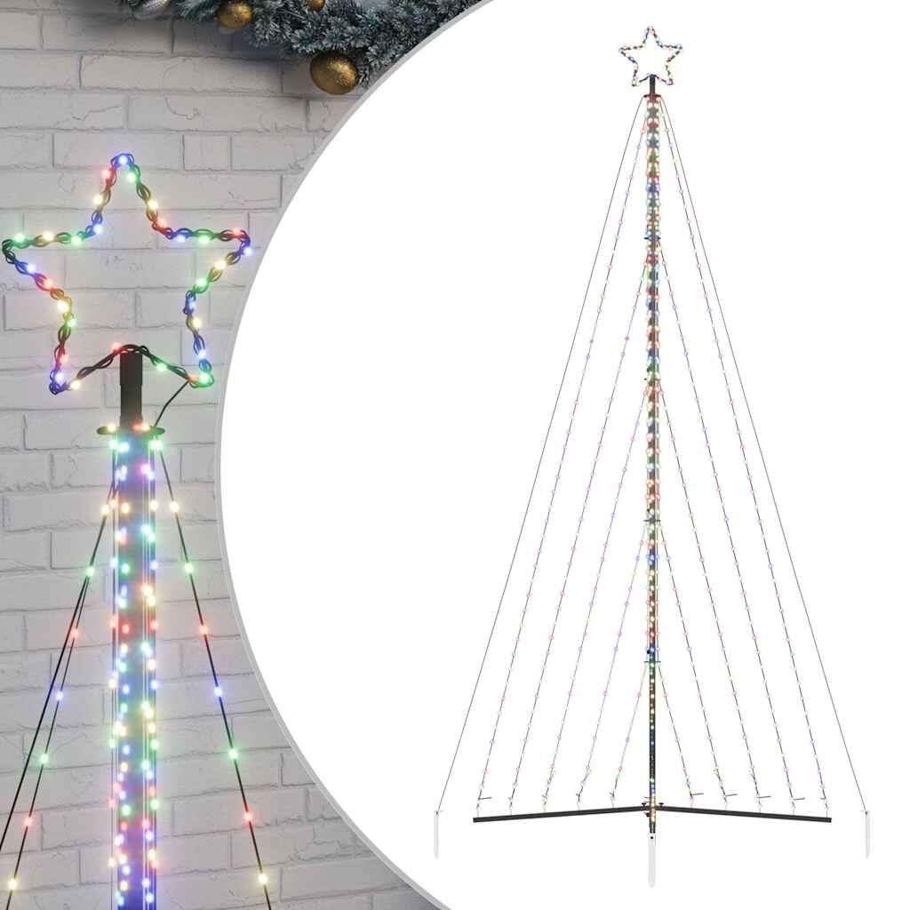 vidaXL Χριστουγεννιάτικο δέντρο LED 570 LED πολύχρωμο 399 εκ.