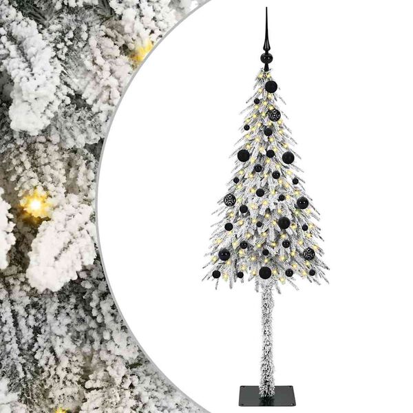 vidaXL Χριστουγεννιάτικο Δέντρο με 150 LED Λευκό 150 cm ΠΕ και Ατσάλι