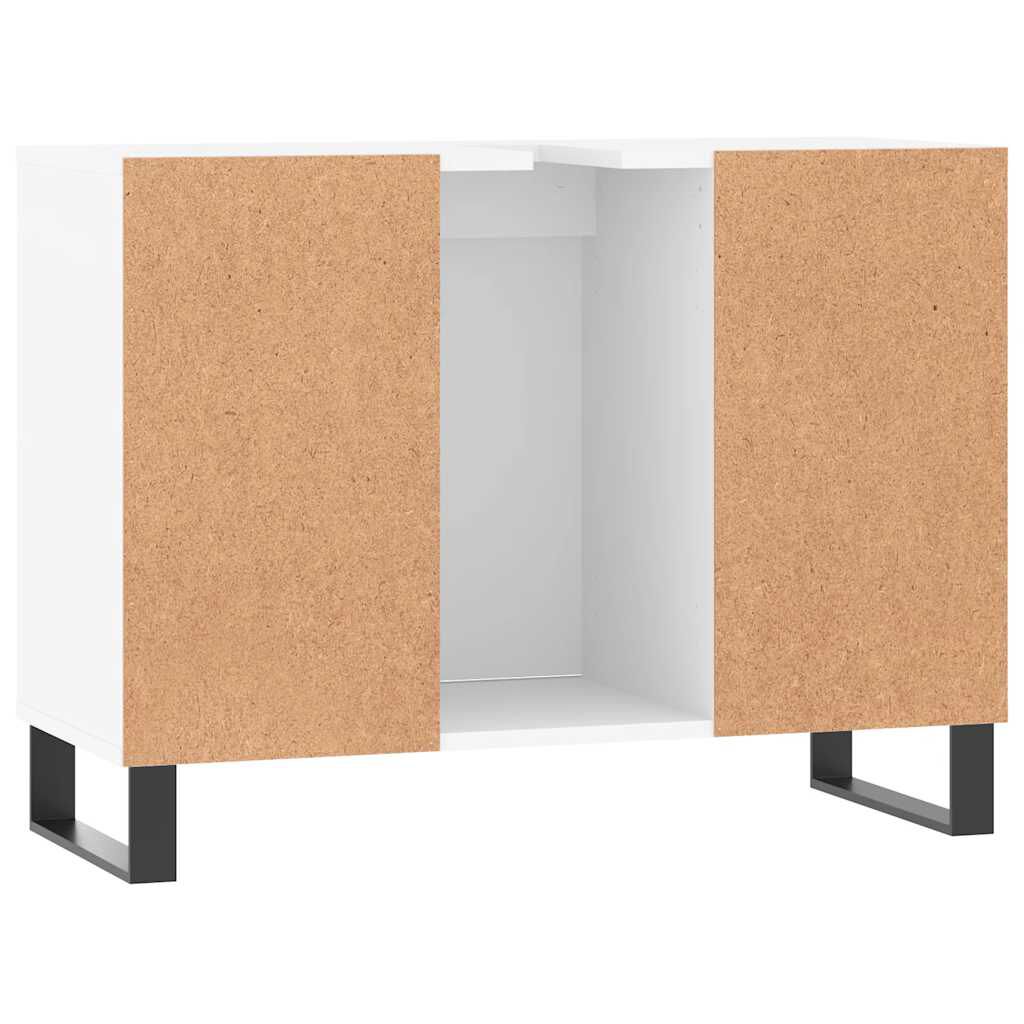 vidaXL Ντουλάπι Μπάνιου Λευκό 80 x 33 x 60 εκ. Επεξεργασμένο Ξύλο