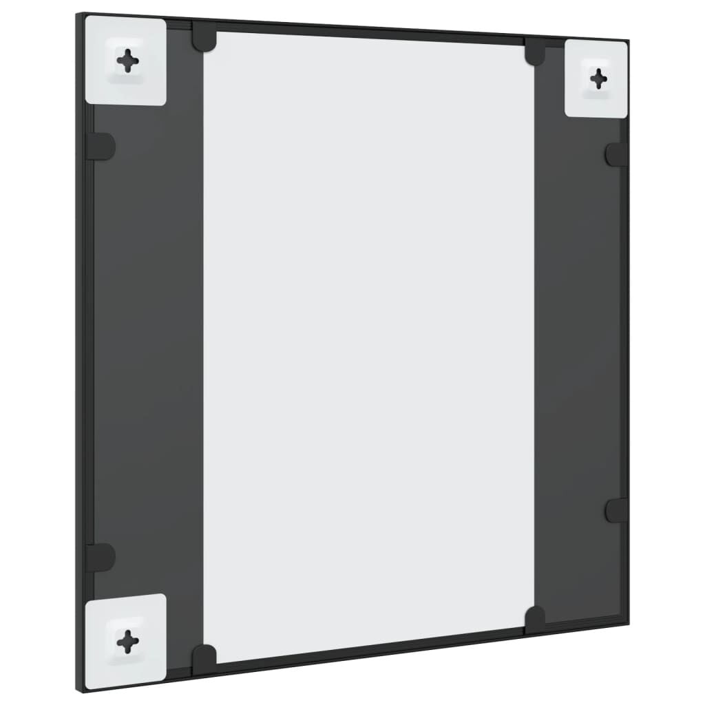 vidaXL Καθρέφτης Τοίχου Τετράγωνος Μαύρος 50 x 50 εκ. από Σίδερο