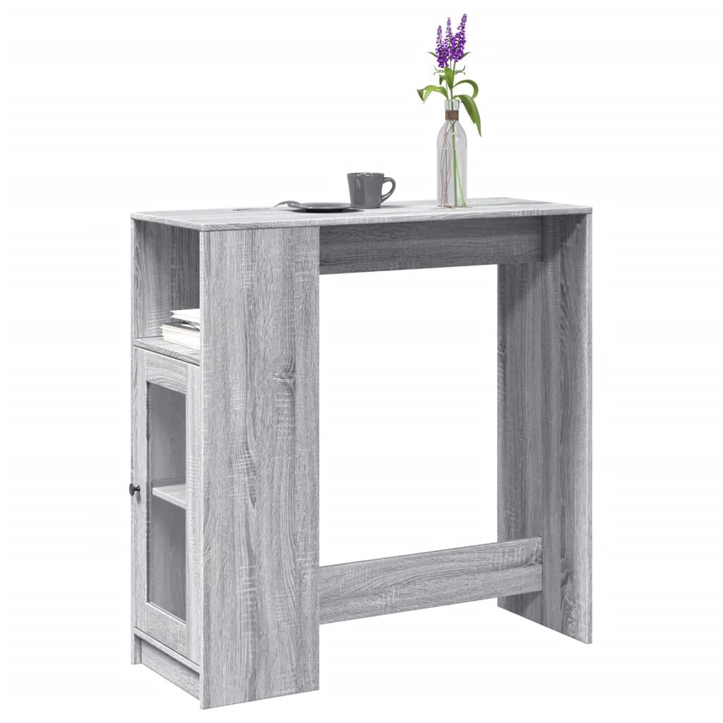 vidaXL Τραπέζι Μπαρ Γκρι Sonoma 101x40x103,5 εκ. από Επεξεργ. Ξύλο