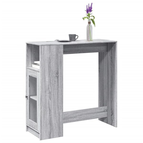 vidaXL Τραπέζι Μπαρ Γκρι Sonoma 101x40x103,5 εκ. από Επεξεργ. Ξύλο
