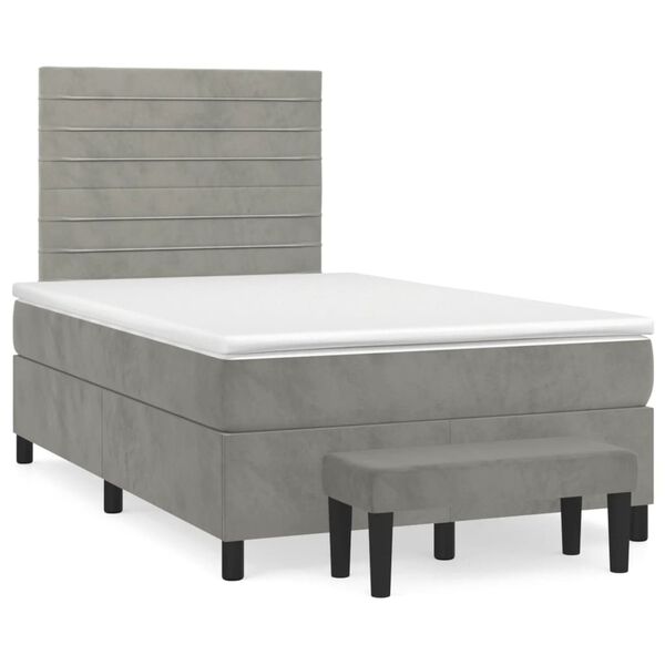vidaXL &Kappa;&rho;&epsilon;&beta;ά&tau;&iota; Boxspring &mu;&epsilon; &Sigma;&tau;&rho;ώ&mu;&alpha; &Alpha;&nu;&omicron;&iota;&chi;&tau;ό &Gamma;&kappa;&rho;&iota; 120x200 &epsilon;&kappa;. &Beta;&epsilon;&lambda;&omicron;ύ&delta;&iota;&nu;&omicron;