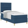 vidaXL Κρεβάτι με ελατήρια με στρώμα Μπλε 90 x 200 cm ύφασμα