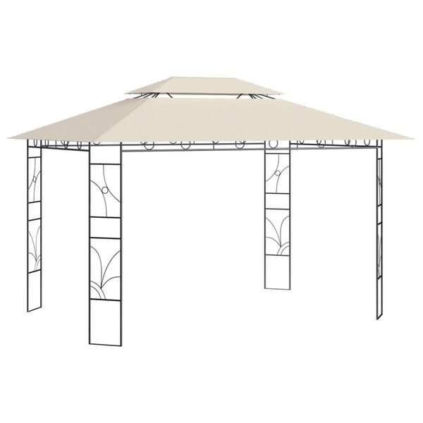vidaXL Κιόσκι Κρεμ 4 x 3 x 2,7 μ. 160 γρ./μ²