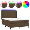 vidaXL &Kappa;&rho;&epsilon;&beta;ά&tau;&iota; Boxspring &mu;&epsilon; &Sigma;&tau;&rho;ώ&mu;&alpha; & LED &Sigma;&kappa;.&Kappa;&alpha;&phi;έ 140x190&epsilon;&kappa;. &Upsilon;&phi;&alpha;&sigma;&mu;ά&tau;&iota;&nu;&omicron;