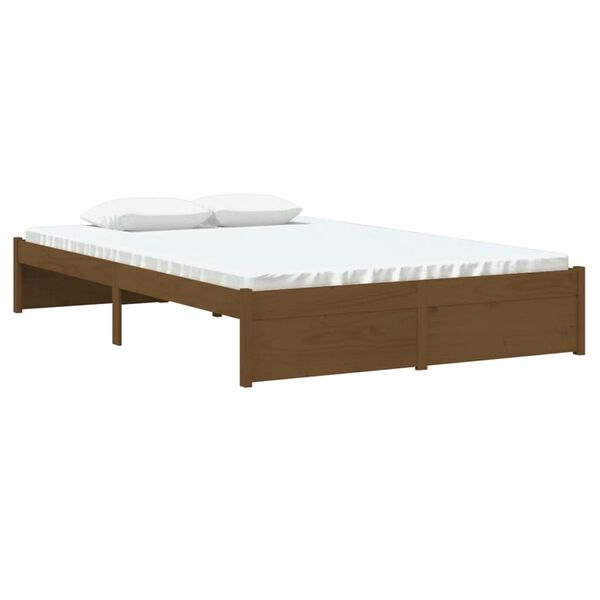 vidaXL Πλαίσιο Κρεβατιού Μελί 120x190 εκ. Μασίφ Ξύλο Small Double