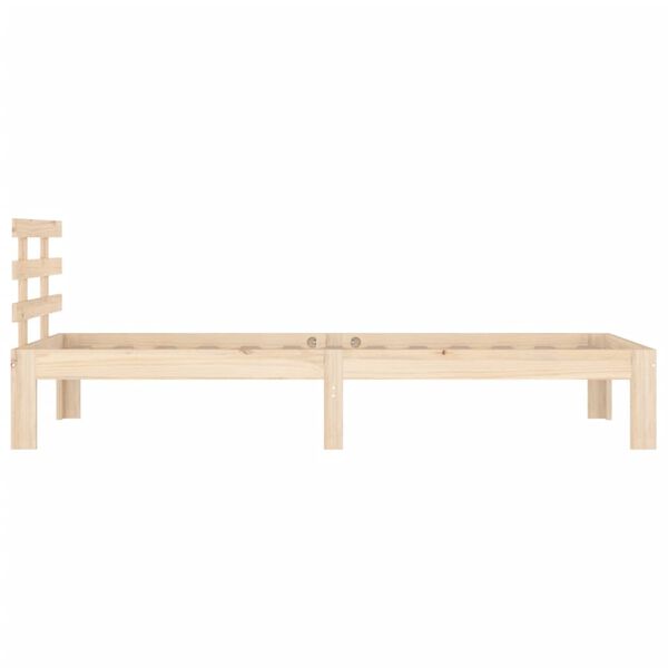 vidaXL Πλαίσιο Κρεβατιού 75 x 190 εκ. από Μασίφ Ξύλο Small Single