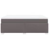 vidaXL Κρεβάτι Boxspring με Στρώμα Γκρι 140x190εκ. από Συνθετικό Δέρμα