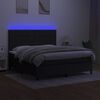 vidaXL &Kappa;&rho;&epsilon;&beta;ά&tau;&iota; Boxspring &mu;&epsilon; &Sigma;&tau;&rho;ώ&mu;&alpha; & LED &Mu;&alpha;ύ&rho;&omicron; 180x200 &epsilon;&kappa;. &Upsilon;&phi;&alpha;&sigma;&mu;ά&tau;&iota;&nu;&omicron;