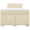 vidaXL Κρεβάτι Boxspring με Στρώμα Κρεμ 120x200 εκ. Υφασμάτινο