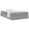 vidaXL Κρεβάτι με αποθηκευτικό χώρο και στρώμα με στρώμα Ανοιχτό γκρι