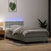 vidaXL &Kappa;&rho;&epsilon;&beta;ά&tau;&iota; Boxspring &mu;&epsilon; &Sigma;&tau;&rho;ώ&mu;&alpha; & LED &alpha;&nu;&omicron;&iota;&chi;&tau;ό &gamma;&kappa;&rho;&iota; 80x220 cm &Beta;&epsilon;&lambda;&omicron;ύ&delta;&iota;&nu;&omicron;