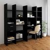 vidaXL Βιβλιοθήκη Μαύρη 40 x 35 x 180 εκ. από Επεξ. Ξύλο