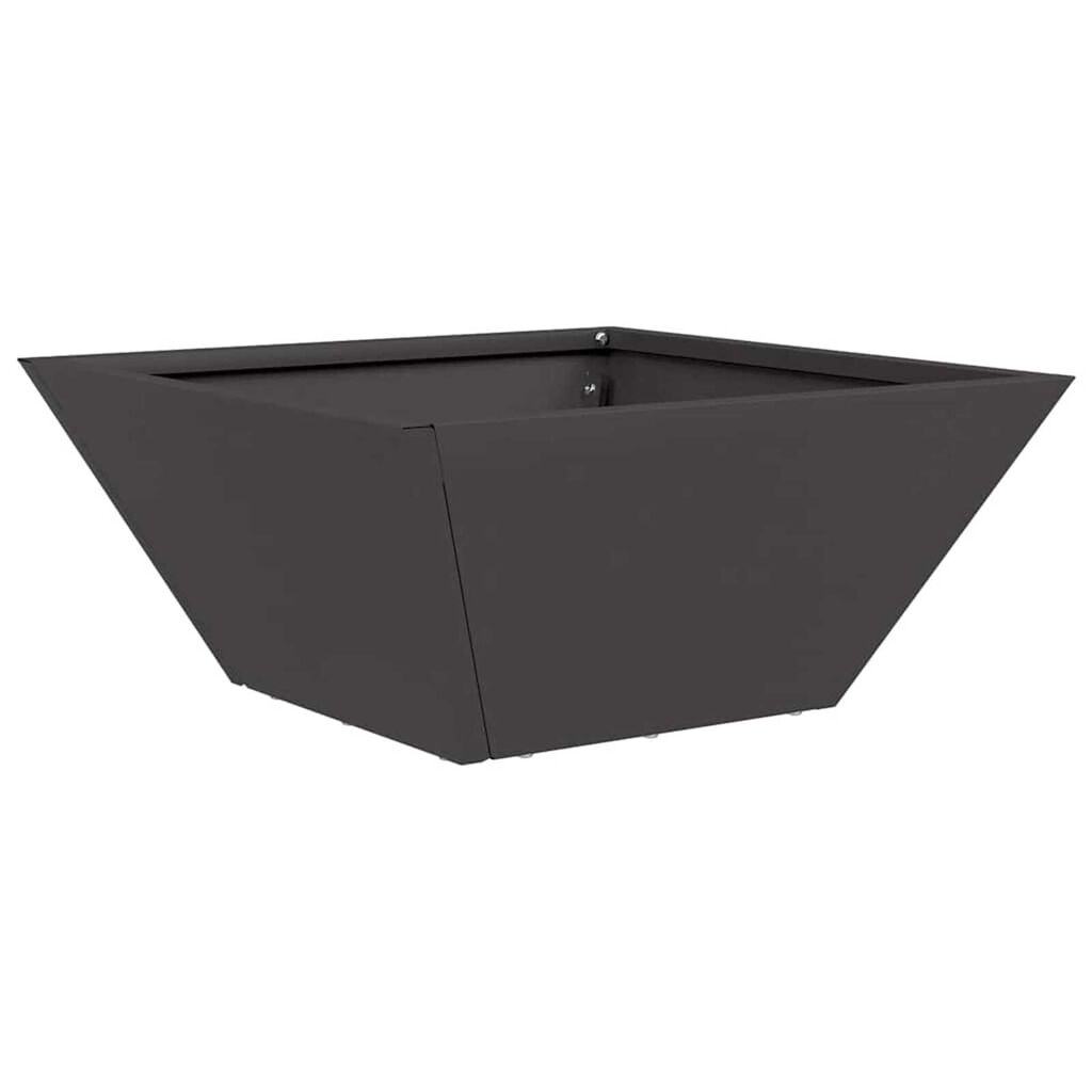 vidaXL Γλάστρα Κήπου 5 pcs Μαύρο 35 x 35 x 15 εκ. Ατσάλι