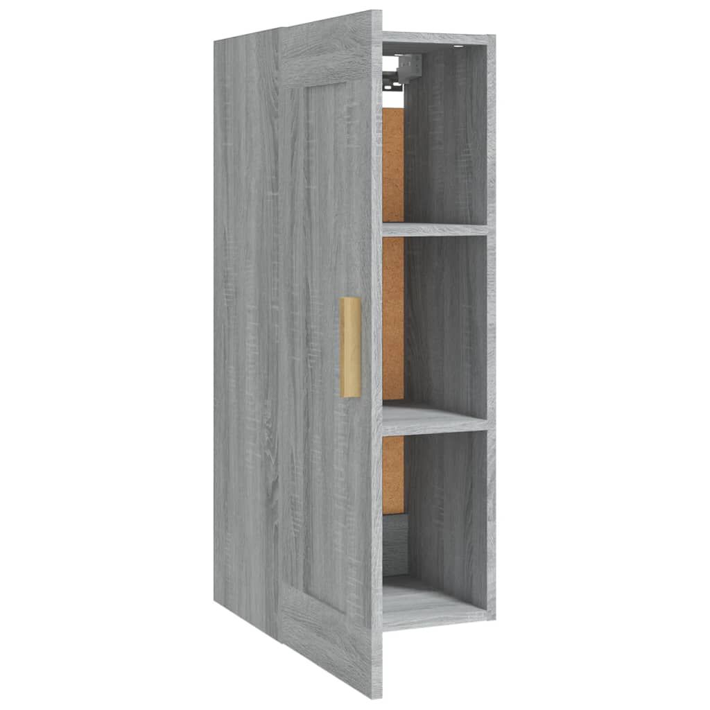 vidaXL Ντουλάπι Τοίχου Γκρι Sonoma 35x34x90 εκ. Επεξεργασμένο Ξύλο