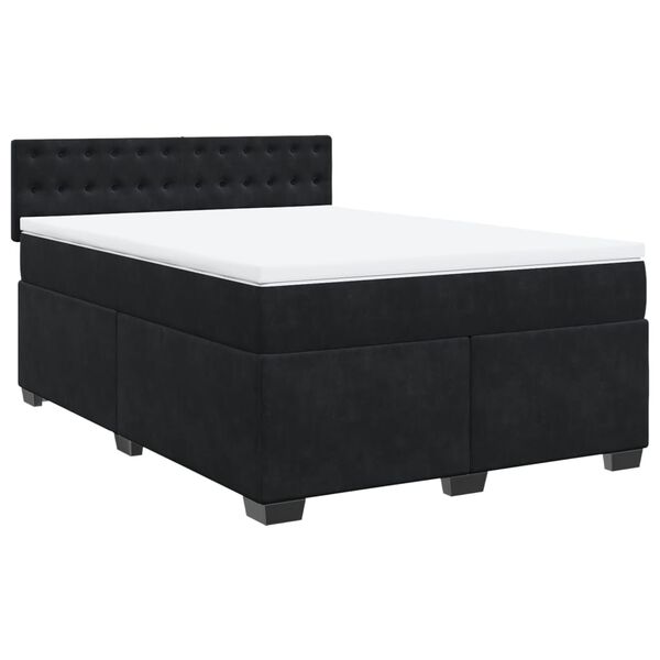 vidaXL &Kappa;&rho;&epsilon;&beta;ά&tau;&iota; Boxspring &mu;&epsilon; &Sigma;&tau;&rho;ώ&mu;&alpha; &Mu;&alpha;ύ&rho;&omicron; 140x200 &epsilon;&kappa;. &Beta;&epsilon;&lambda;&omicron;ύ&delta;&iota;&nu;&omicron;