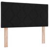 vidaXL Κρεβάτι box spring με στρώμα με στρώμα Μαύρο 90 x 190 cm ύφασμα