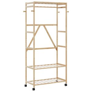 vidaXL &Rho;ά&phi;&iota; &Rho;&omicron;ύ&chi;&omega;&nu; &mu;&epsilon; &Rho;ά&phi;&iota;&alpha; &kappa;&alpha;&iota; &Rho;ό&delta;&epsilon;&sigmaf; 90x40x179,5 &epsilon;&kappa;. &alpha;&pi;ό &Mu;&pi;&alpha;&mu;&pi;&omicron;ύ