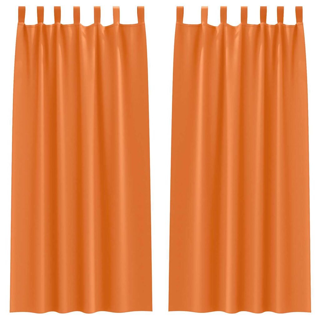 vidaXL Κουρτίνες 2 pcs Φωτεινό Πορτοκάλι 260 x 140 εκ. Πολυεστέρας