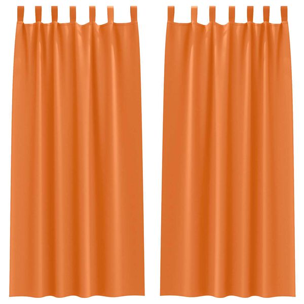 vidaXL Κουρτίνες 2 pcs Φωτεινό Πορτοκάλι 260 x 140 εκ. Πολυεστέρας