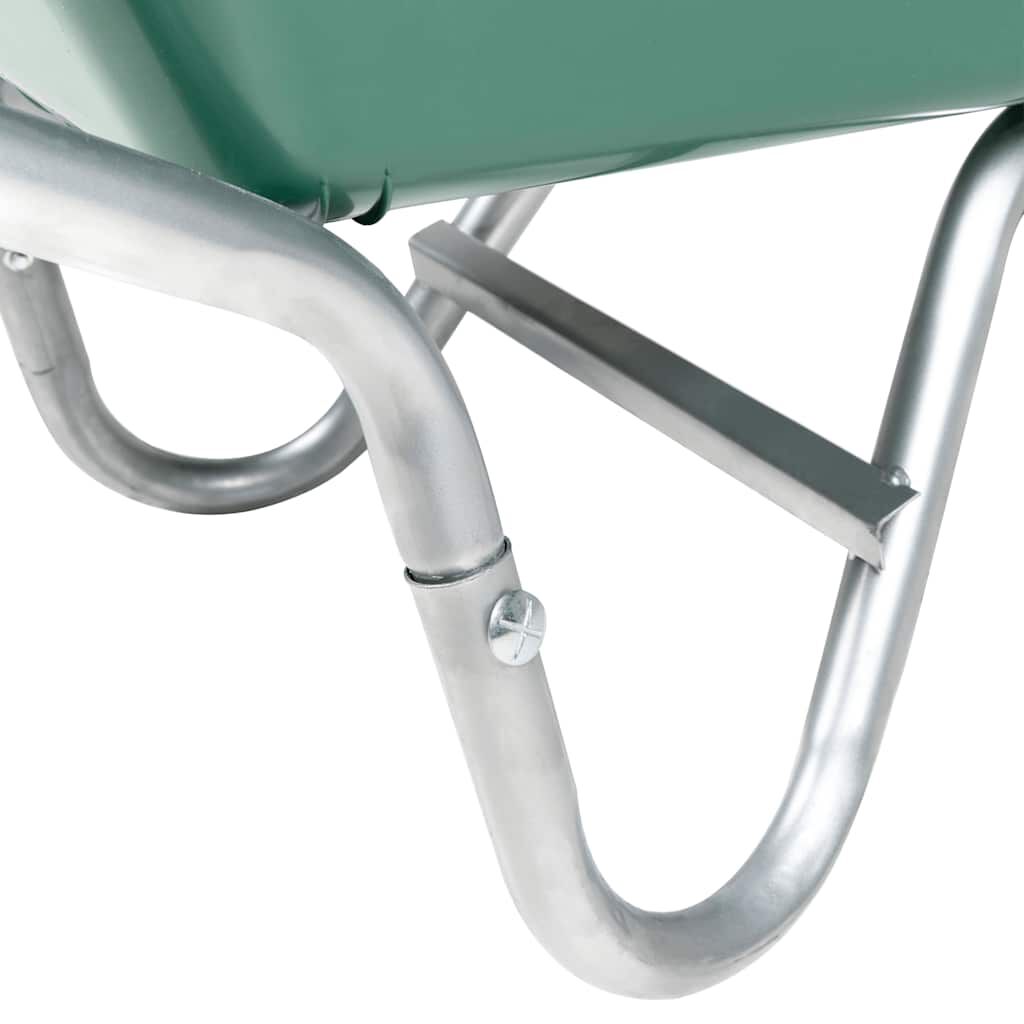 vidaXL Καροτσάκι πράσινο 90 L 150 kg από γαλβανισμένο χάλυβα πλαστικό