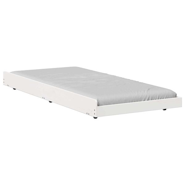 vidaXL Σκελετός Κρεβατιού Λευκό 90 x 190 cm Μασίφ ξύλο πεύκου