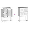 vidaXL Highboard Ελαιοπράσινο 68x39x107 cm Ατσάλι