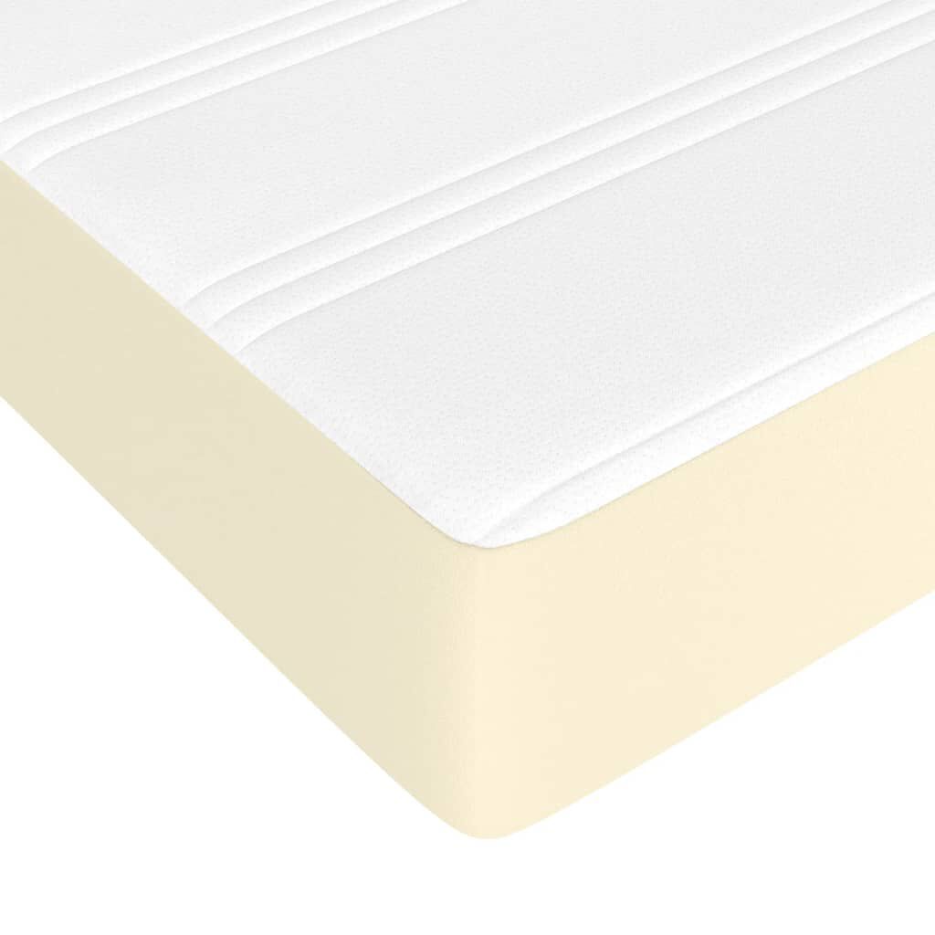 vidaXL Στρώμα με Pocket Springs Κρεμ 140x200x20 εκ. Συνθετικό Δέρμα