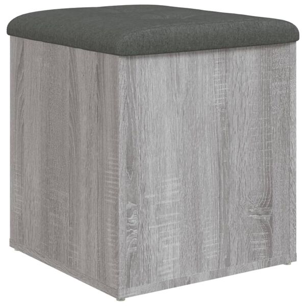 vidaXL Παγκάκι Αποθήκευσης Γκρι Sonoma 42x42x45 εκ. Επεξεργασμένο Ξύλο