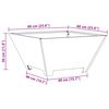 vidaXL Φωτιά Καφέ 60 x 60 x 30 cm Ατσάλι σκληρυθέν στον αέρα