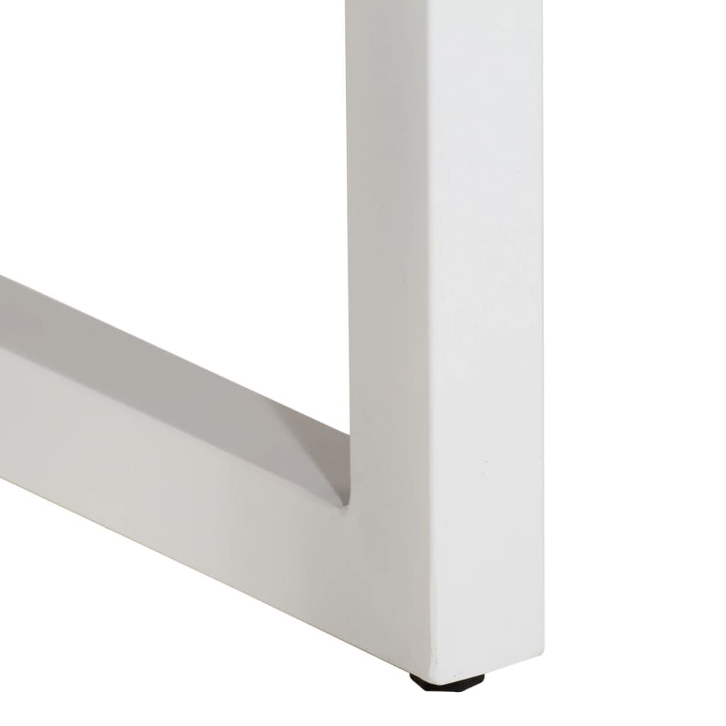 vidaXL Τραπέζι Κονσόλα Καφέ 110x35x76 εκ. από Μασίφ Ξύλο Μάνγκο/Σίδερο