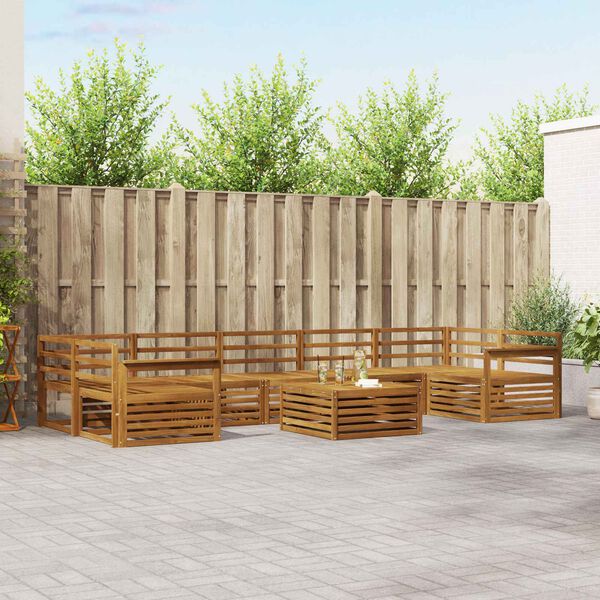 vidaXL &Sigma;&epsilon;&iota;&rho;ά &Kappa;&alpha;&nu;&alpha;&pi;έ &Epsilon;&xi;&omega;&tau;&epsilon;&rho;&iota;&kappa;&omicron;ύ 8 pcs &Phi;&upsilon;&sigma;&iota;&kappa;ό &Sigma;&tau;&epsilon;&rho;&epsilon;ό &Xi;ύ&lambda;&omicron; &Alpha;&kappa;&alpha;&kappa;ί&alpha;&sigmaf;