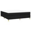 vidaXL Κρεβάτι Boxspring με Στρώμα Μαύρο 160x200 εκ. Υφασμάτινο
