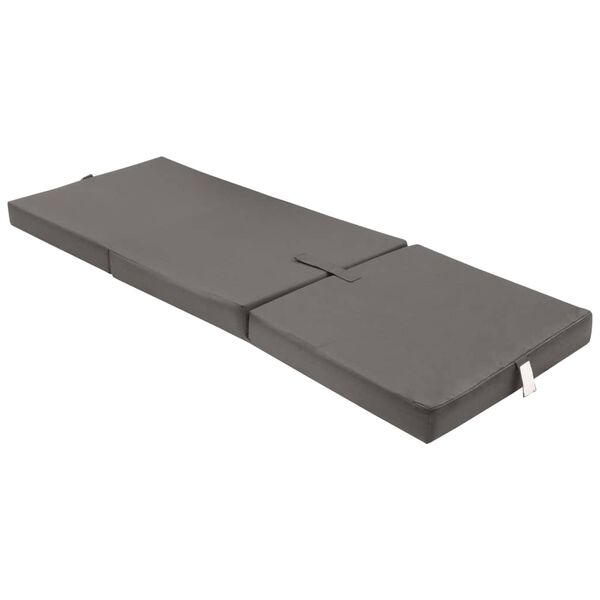 282826 vidaXL Trifold Foam Mattress 190 x 70 x 9 cm Grey