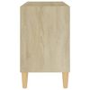 vidaXL Έπιπλο Τηλεόρασης Sonoma Δρυς 69,5x30x50εκ & Μασίφ Ξύλινα Πόδια