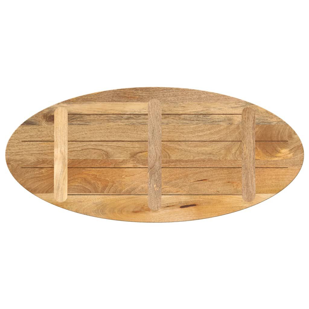 vidaXL Επιφάνεια Τραπεζιού Οβάλ 110x40x2,5 εκ. Μασίφ Ξύλο Μάνγκο